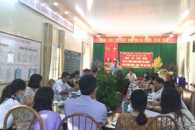 TRƯỜNG TIỂU HỌC NAM VÂN ĐÓN ĐOÀN ĐÁNH GIÁ NGOÀI VÀ CÔNG NHẬN TRƯỜNG CHUẨN XANH – SẠCH – ĐẸP – AN TOÀN